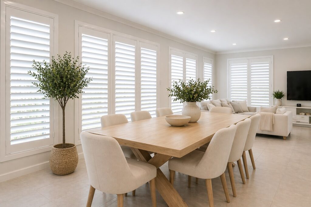 plantation shutters cairns living room