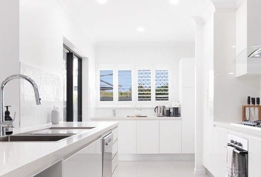 Kitchen plantation shutters in Trinity Beach