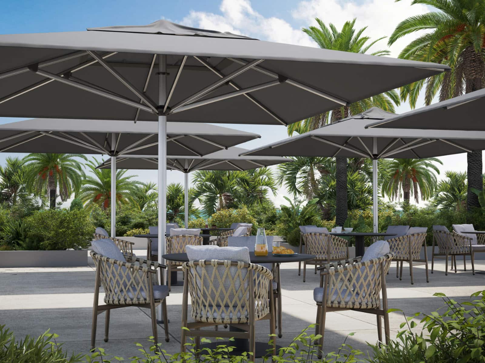 SU10 commercial centre pole umbrella outdoor dining